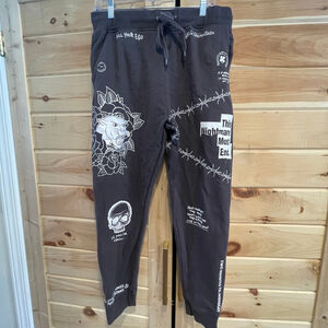 Men's Ninth Hall Dark Grey Graphic Sweatpants L